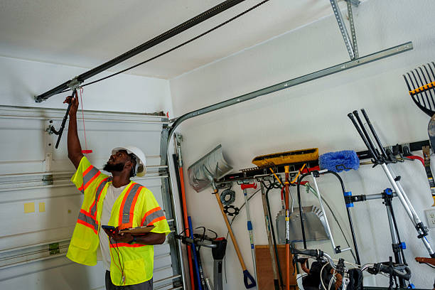 Professional Garage Door Installation technician working in Clinton, WI